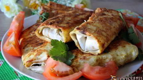 пирожки из лаваша с зеленым луком и яйцом