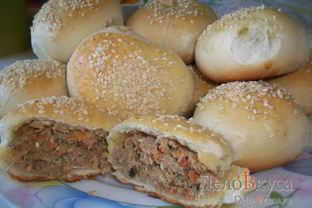 Пирожки с мясом в духовке