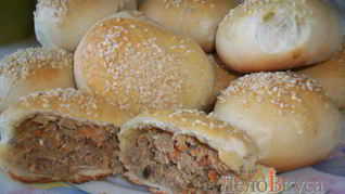 Пирожки с мясом в духовке