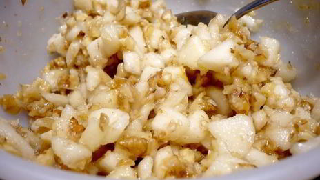 постные пирожки на кокосовом тесте с грушево-ореховой начинкой