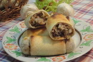 Постные пирожки с гречкой и грибами