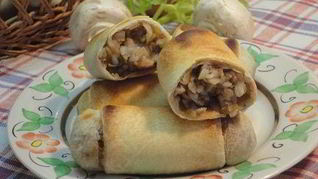 Постные пирожки с гречкой и грибами