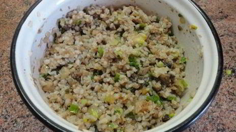 постные пирожки с гречкой и грибами