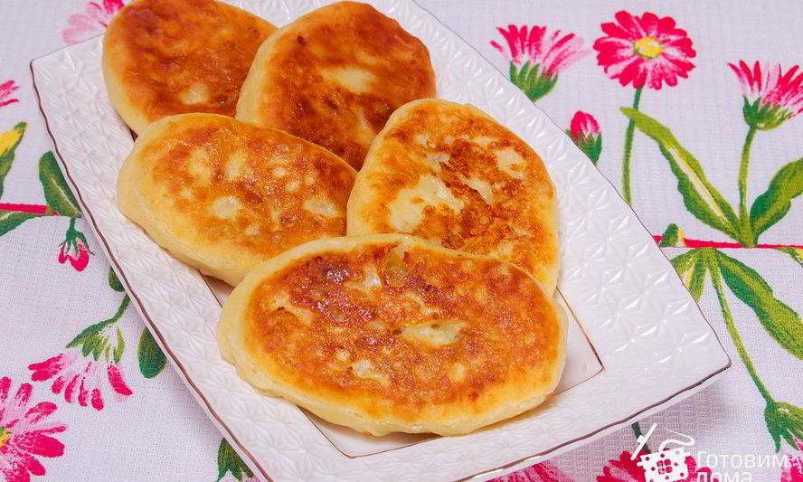 Рецепт яблочных пирожков на творожном тесте