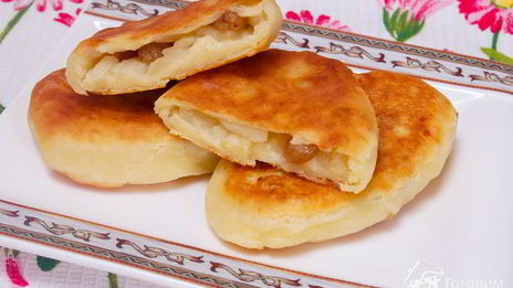 яблочные пирожки на творожном тесте