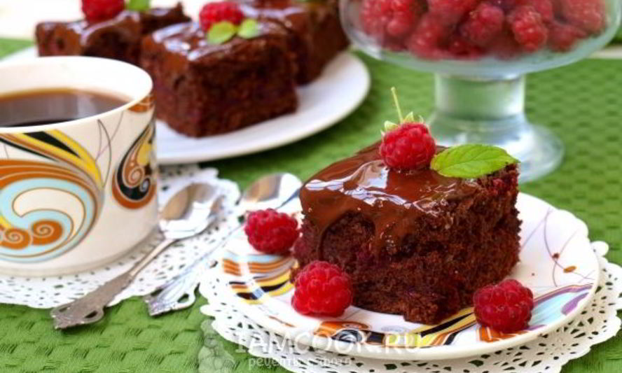 Рецепт брауни с малиной