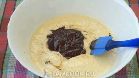 брауни с малиной