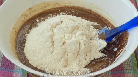 брауни с малиной