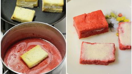 клюквенное пирожное