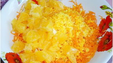 морковно-апельсиновое пирожное