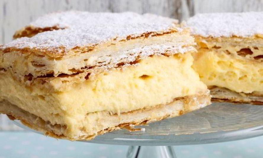 Рецепт пирожных из слоеного теста с заварным кремом