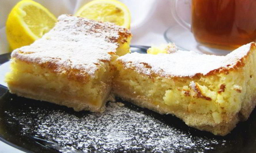 Рецепт пирожных лимонных квадратиков