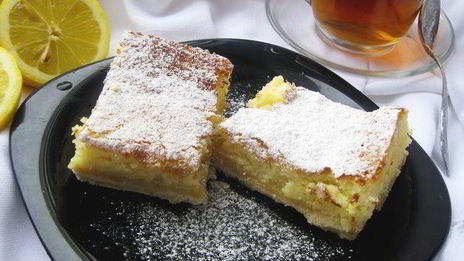 пирожные лимонные квадратики