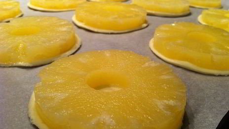 постное пирожное с ананасом