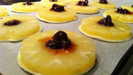 постное пирожное с ананасом