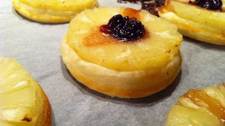 постное пирожное с ананасом