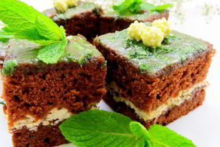 Шоколадно-мятные брауни