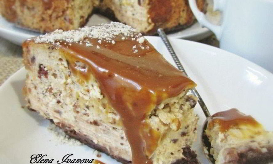 Рецепт сникерса-чизкейка