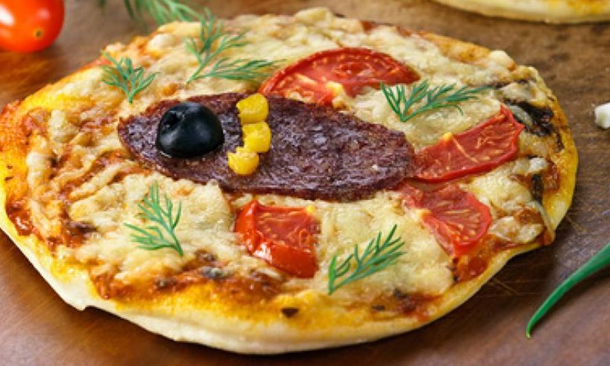 Рецепт детской пиццы рыбка