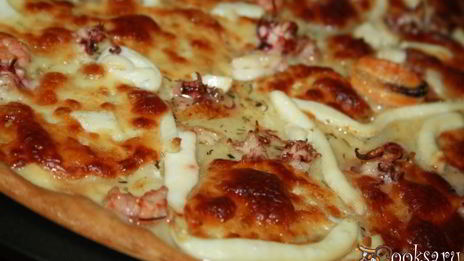 пицца бьянка с морепродуктами