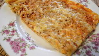 Пицца домашняя с фаршем