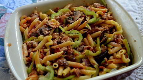 пицца из индюшатины с пастой