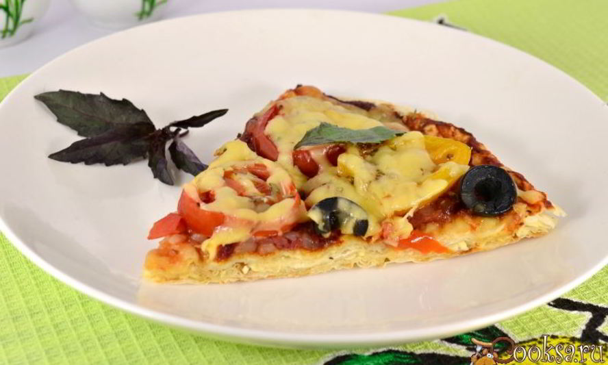 Рецепт пиццы из лаваша с сыровяленой колбасой