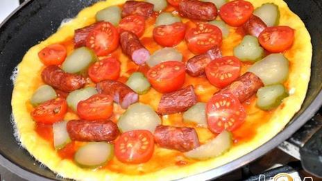 пицца на сковороде