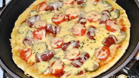пицца на сковороде