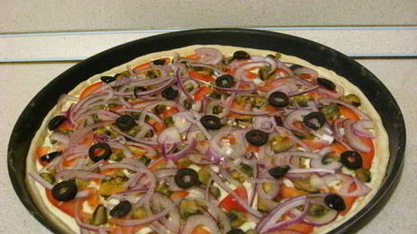 пицца с мидиями