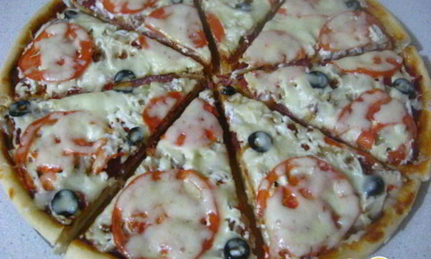 Рецепт пиццы с салями и болгарским перцем