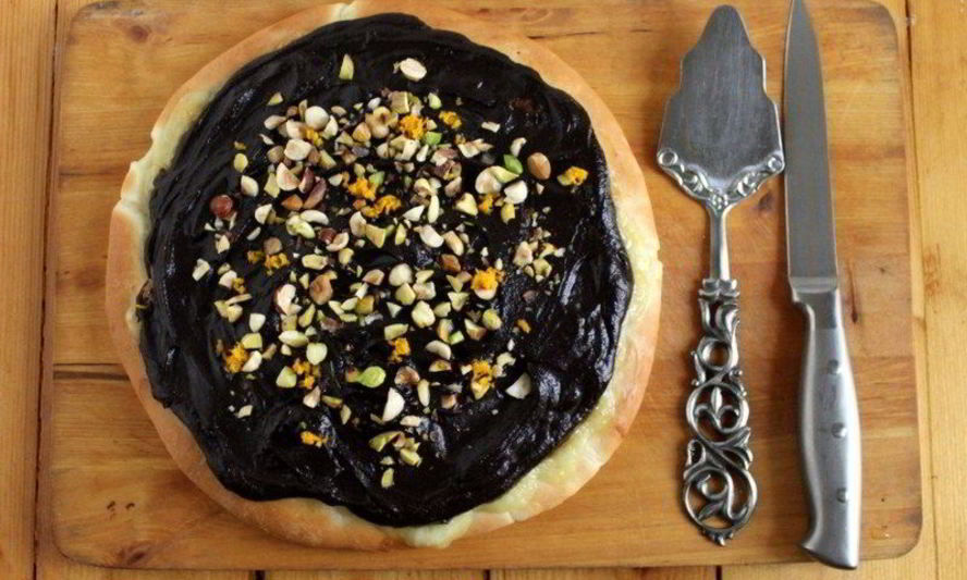 Рецепт пиццы с шоколадом