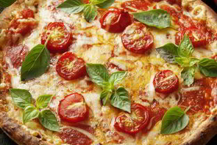 Пицца с сыром и помидорами