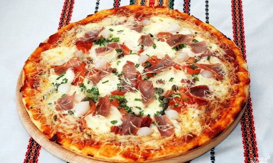 Рецепт пиццы с ветчиной в мультиварке