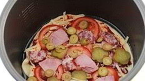 пицца с ветчиной в мультиварке