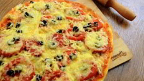 тонкая пицца на дрожжевом тесте