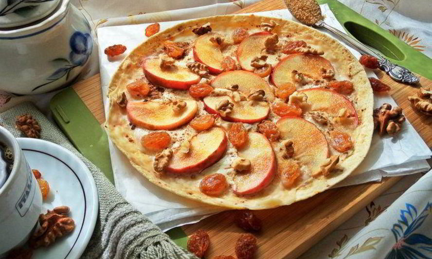 Рецепт яблочной пиццы