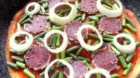 заливная пицца в сковороде