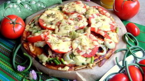 заливная пицца в сковороде