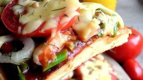 заливная пицца в сковороде