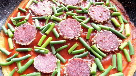 заливная пицца в сковороде