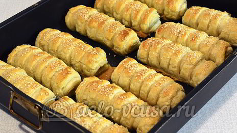 слойки с мясом