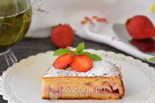 Клубничный творожник