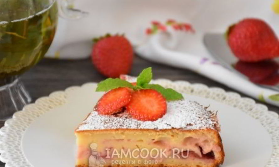 Рецепт клубничного творожника