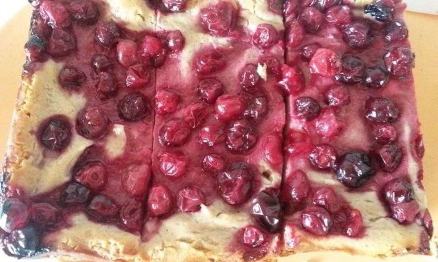 Рецепт клюквенного творожника