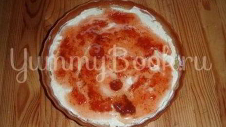 нежный сырник — суфле с клубничным вареньем