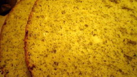 бисквитный торт с мятой и киви