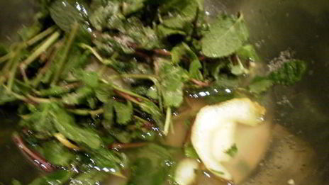 бисквитный торт с мятой и киви