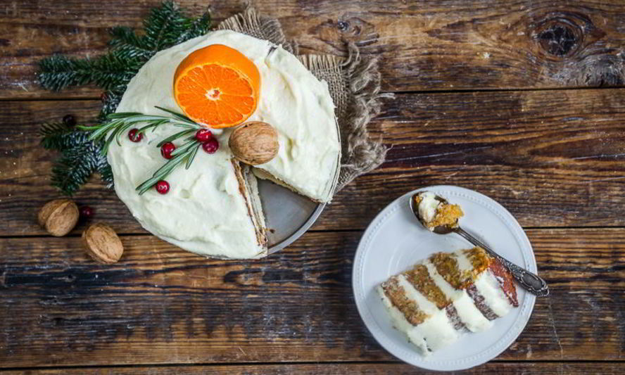 Рецепт морковного торта со специями и кремом из сливочного сыра
