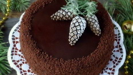 шоколадный торт с курагой